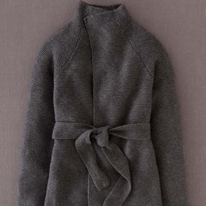 Boden Barcelona Wrap Sweater in Graphite Gray
